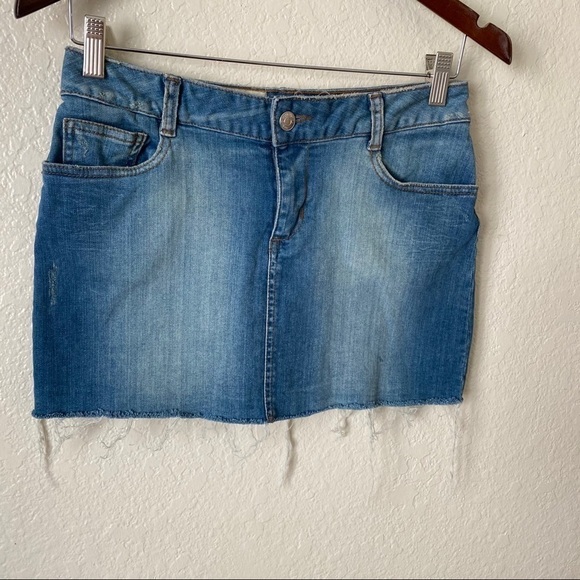 Zadig & Voltaire denim cutoff mini skirt sz small - Picture 6 of 13